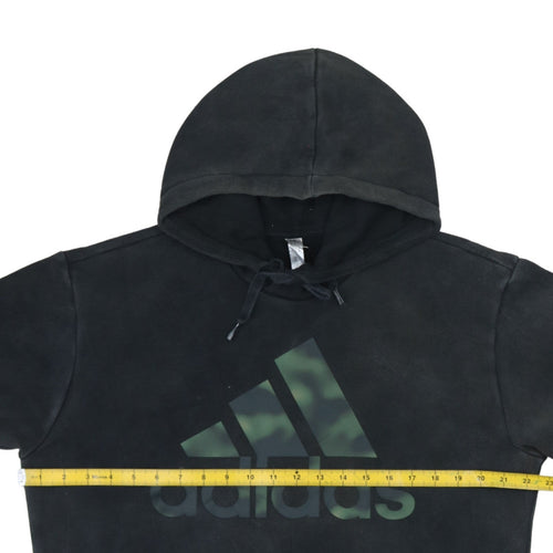 Adidas Men's Black Pullover Hoodie Small Logo Fleece Sportswear