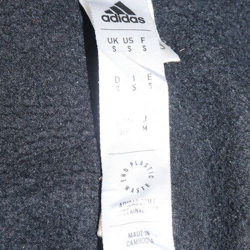Adidas Men's Black Pullover Hoodie Small Logo Fleece Sportswear