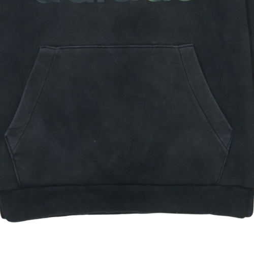 Adidas Men's Black Pullover Hoodie Small Logo Fleece Sportswear