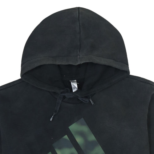 Adidas Men's Black Pullover Hoodie Small Logo Fleece Sportswear