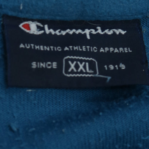 Champion Men's Blue 1/4 Zip Fleece Pullover Sweatshirt XXL