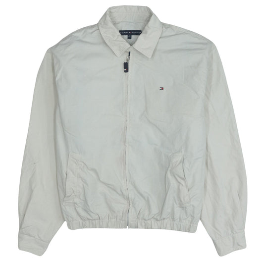 Tommy Hilfiger Men's Beige Cotton Bomber Jacket Size S Full Zip
