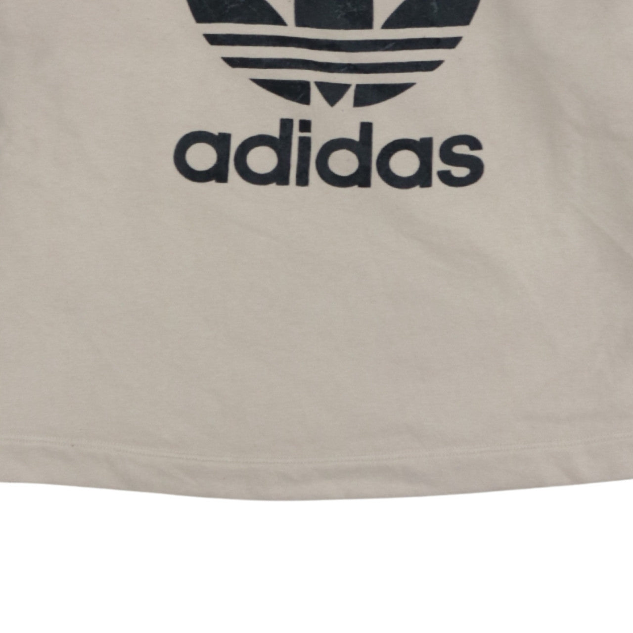 Adidas Women Beige Crew Neck Pullover Sweatshirt UK 14