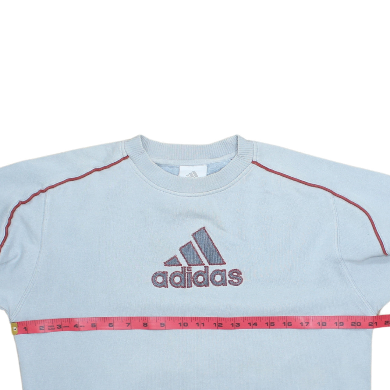 adidas Boys Blue Pullover Sweatshirt 14-15 Years Embroidered Logo Fleece