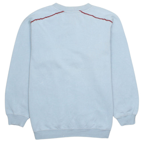 adidas Boys Blue Pullover Sweatshirt 14-15 Years Embroidered Logo Fleece