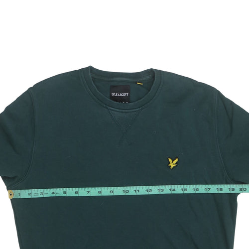 Lyle & Scott Men's Green Cotton Crew Neck Sweatshirt Size M