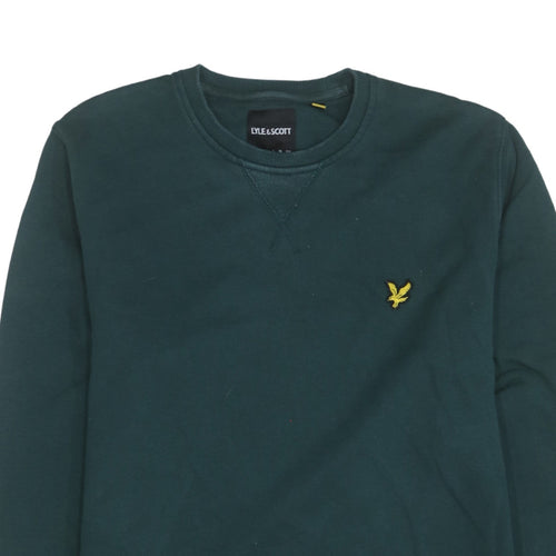 Lyle & Scott Men's Green Cotton Crew Neck Sweatshirt Size M