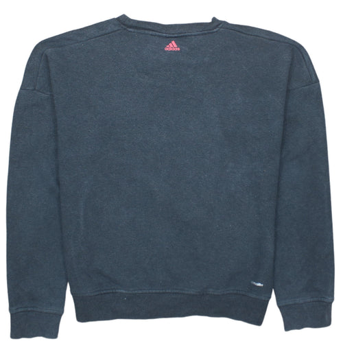 Adidas Women’s Black Pink Logo Pullover Sweatshirt XS