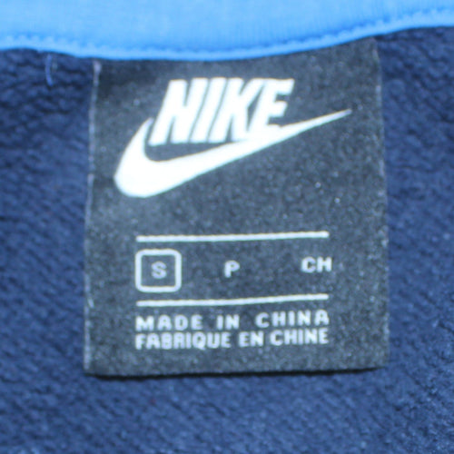 Nike Men's Navy Blue Hoodie Small Pullover Graphic Sweatshirt