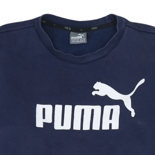 Puma Men's Blue XS Crew Neck Pullover Sweatshirt