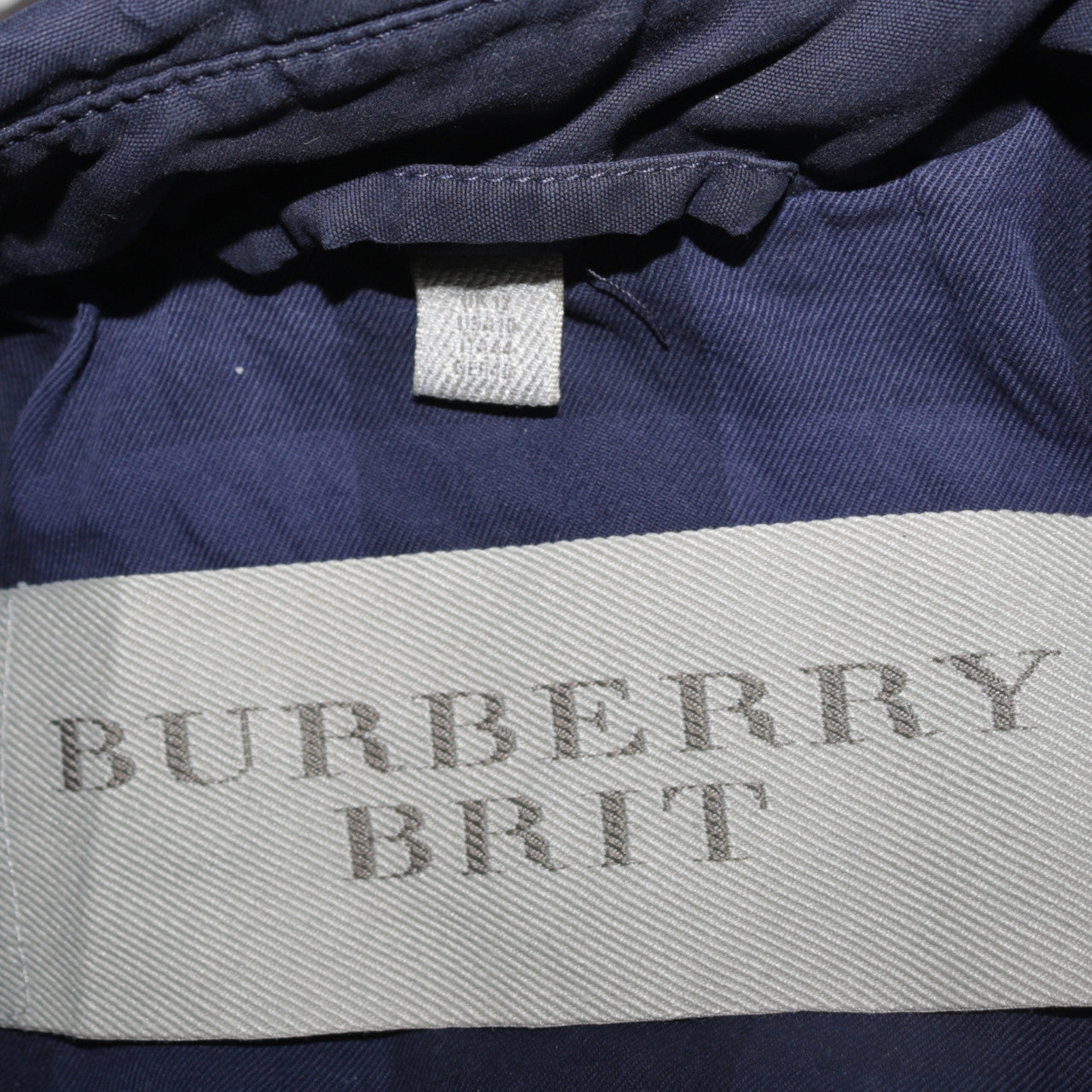 Burberry Brit Women's Blue Mid-Length Cotton Trench Coat M