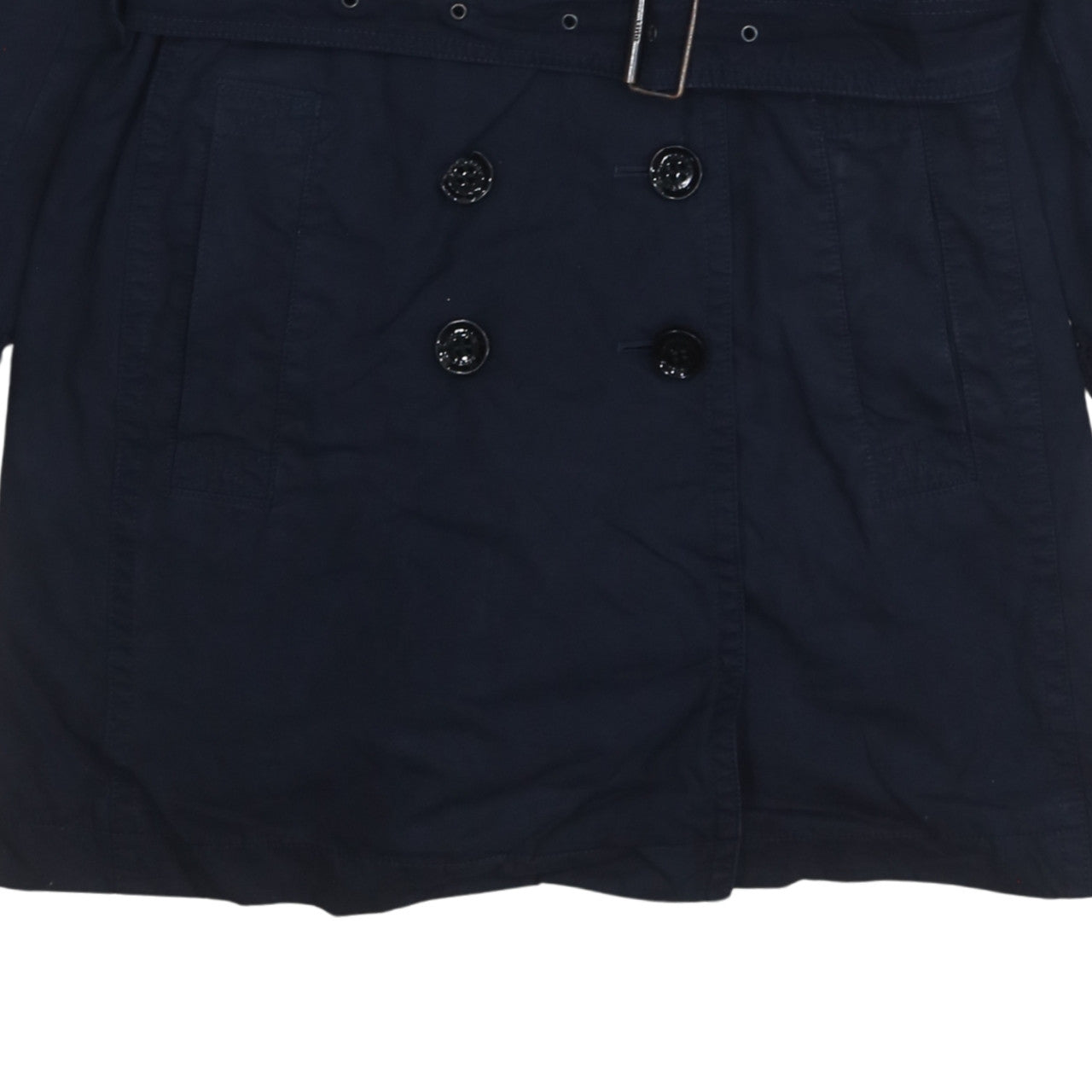 Burberry Brit Women's Blue Mid-Length Cotton Trench Coat M