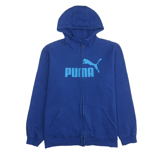Puma Men's Blue Full Zip Hoodie XL Sportswear Fleece