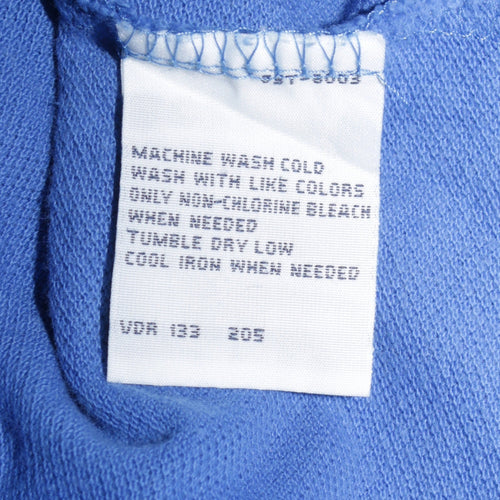 Nautica Blue Cotton Polo Shirt Teens 14 Regular Fit Short Sleeve