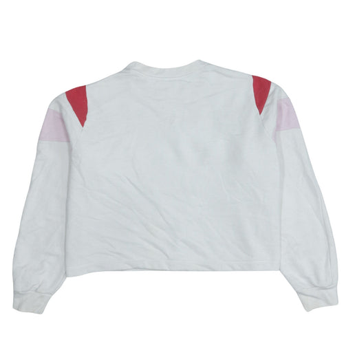 Levi's Women White Red Colourblock Pullover Sweatshirt L