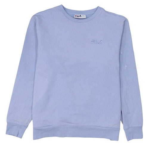 FILA Women’s Blue Crew Neck Pullover Sweatshirt XL Cotton Blend