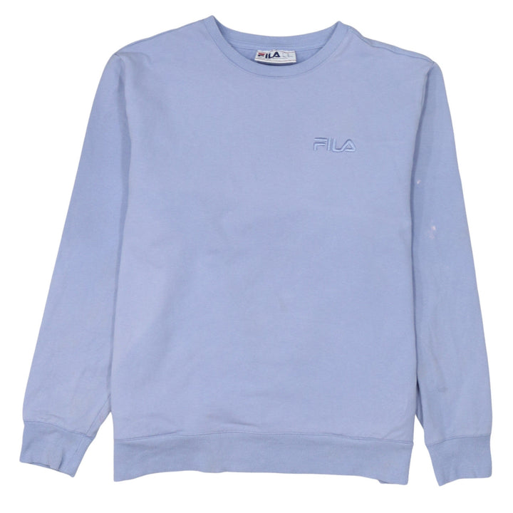 FILA Women’s Blue Crew Neck Pullover Sweatshirt XL Cotton Blend