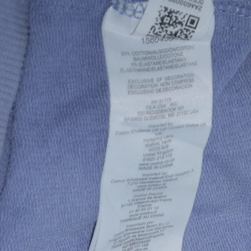 FILA Women’s Blue Crew Neck Pullover Sweatshirt XL Cotton Blend