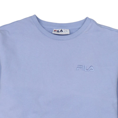 FILA Women’s Blue Crew Neck Pullover Sweatshirt XL Cotton Blend