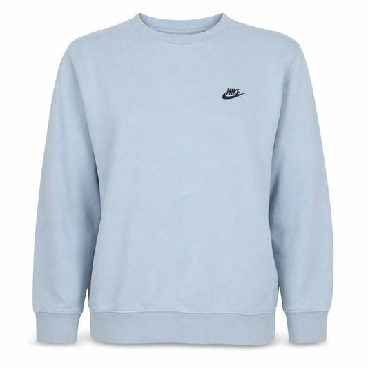 Front view of Nike Women Light Blue Crew Neck Pullover Sweatshirt, size L