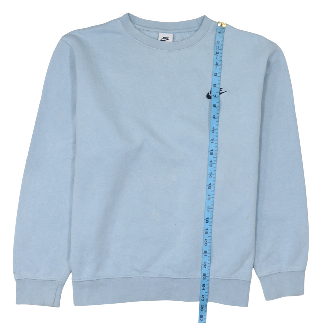 Nike Women Light Blue Crew Neck Pullover Sweatshirt Size L