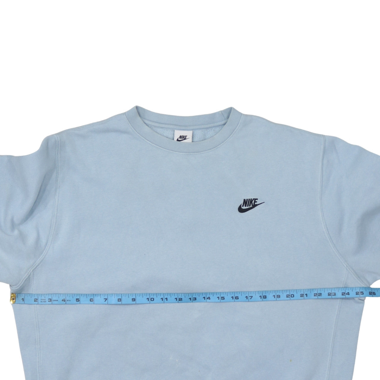 Nike Women Light Blue Crew Neck Pullover Sweatshirt Size L