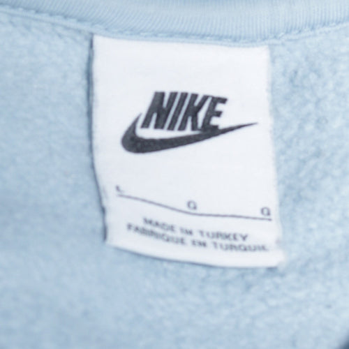 Nike Women Light Blue Crew Neck Pullover Sweatshirt Size L