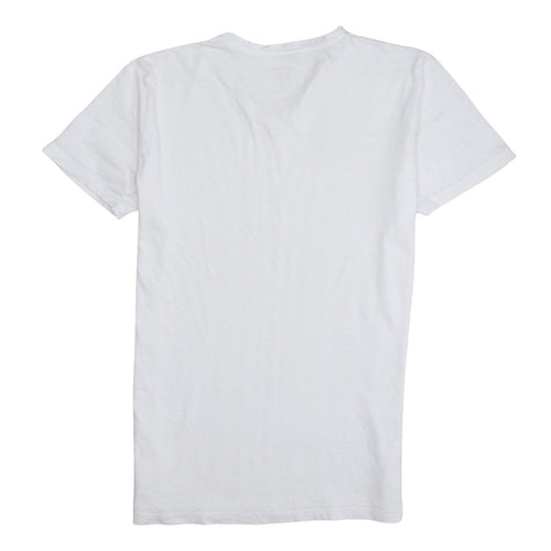 Diesel Men's White V-Neck Cotton T-Shirt Size L