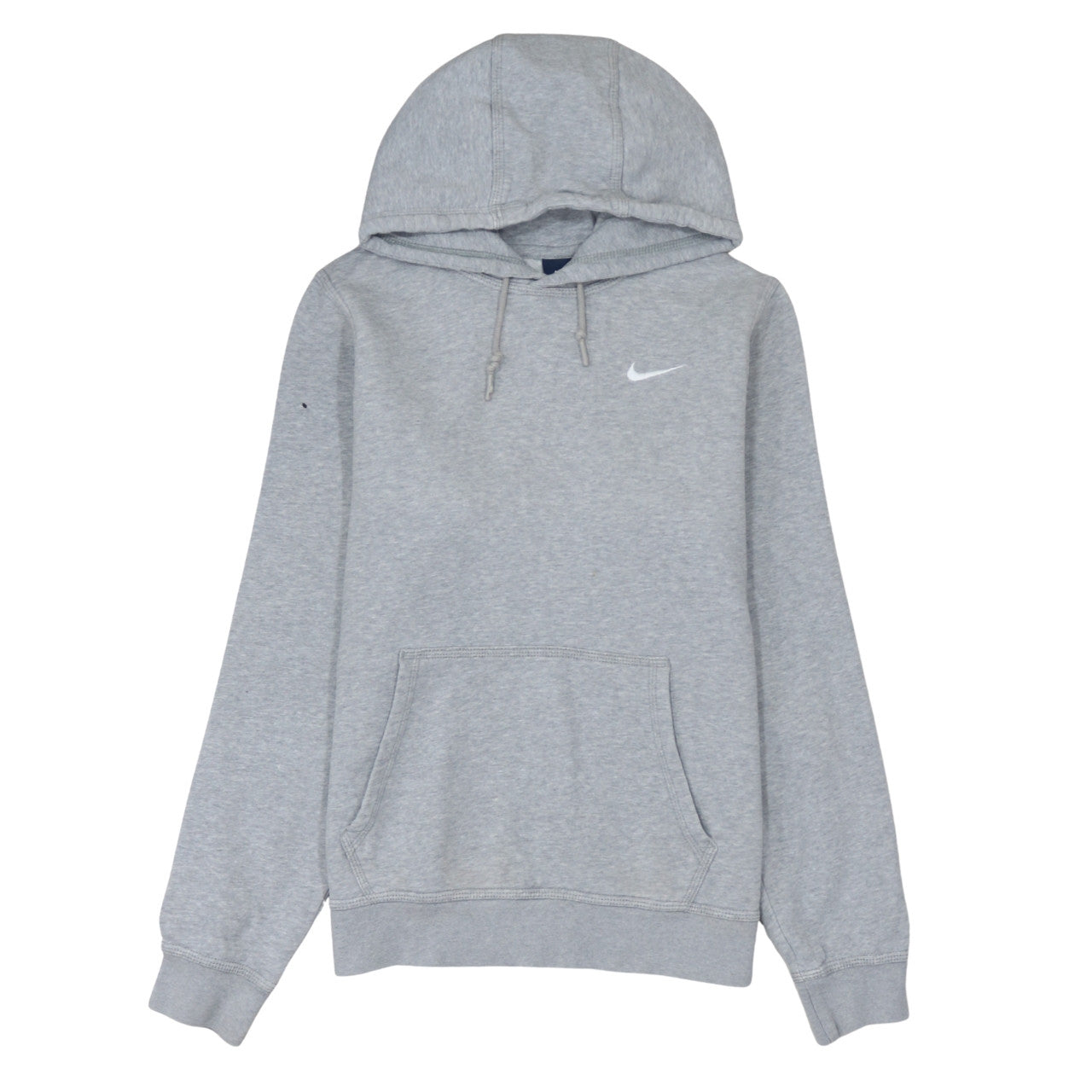 Nike Men's Grey Pullover Hoodie S Regular Fit Fleece Sweatshirt