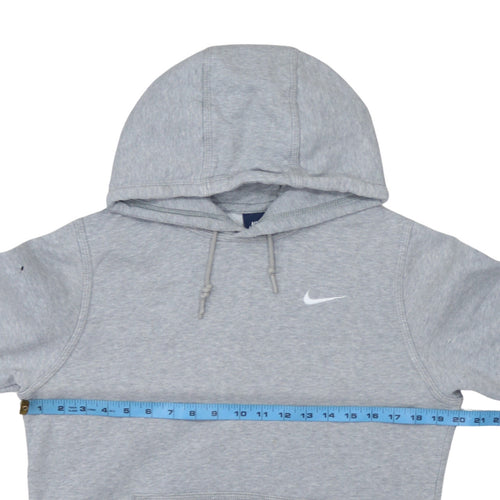 Nike Men's Grey Pullover Hoodie S Regular Fit Fleece Sweatshirt