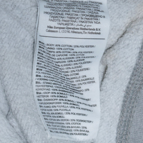 Nike Men's Grey Pullover Hoodie S Regular Fit Fleece Sweatshirt