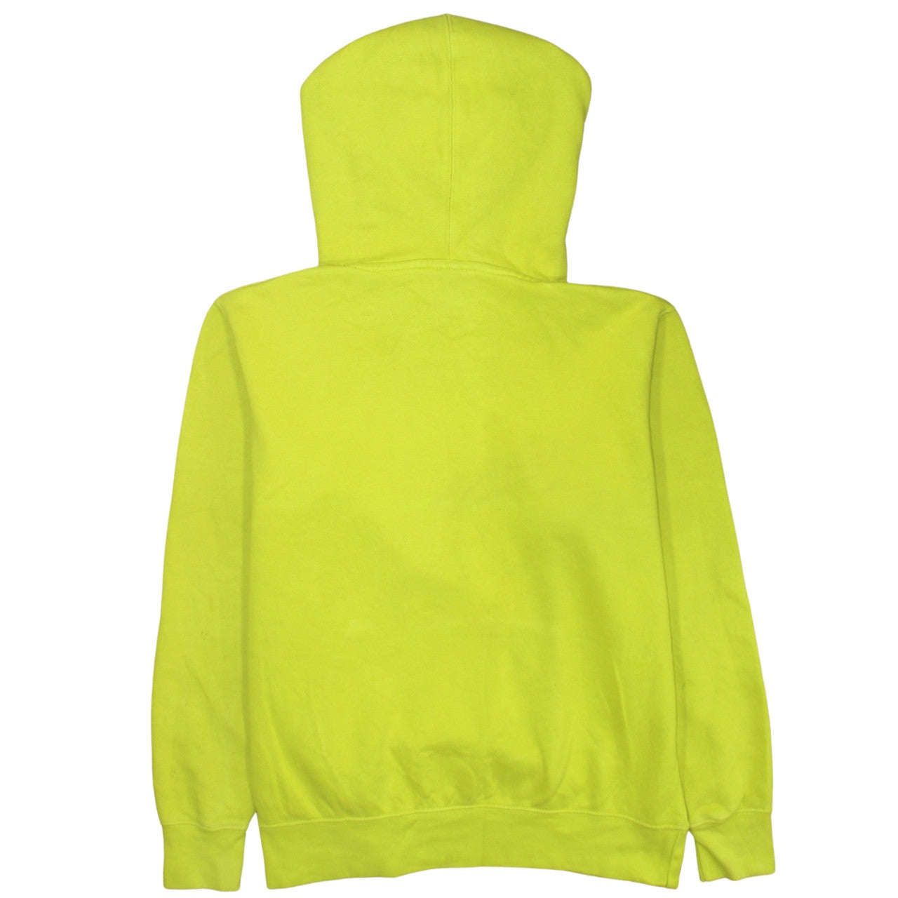Nike Womens Yellow Pullover Hoodie Medium Cotton Blend Logo Sportswear