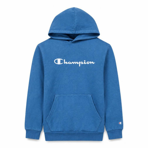 Champion Boys Blue Pullover Hoodie 13-14 Years Logo Cotton Blend Sweatshirt