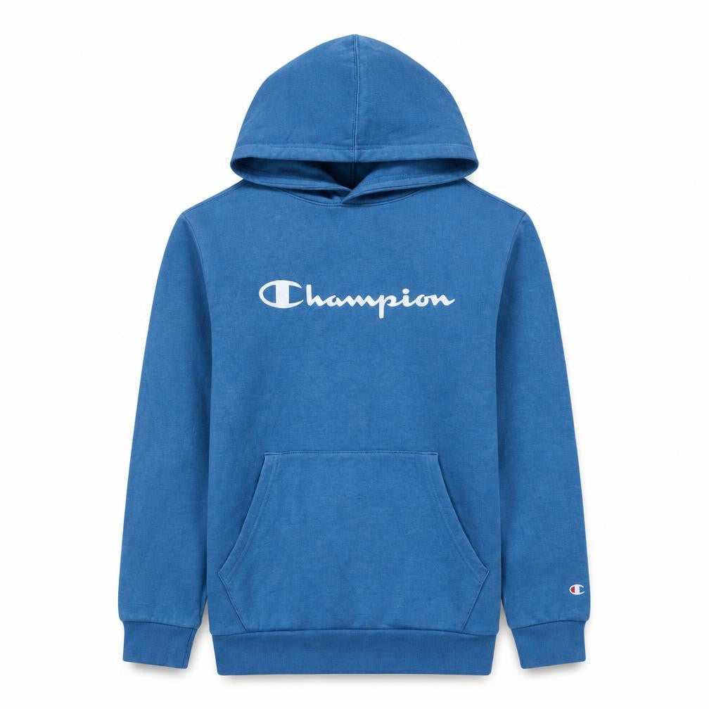 Champion Boys Blue Pullover Hoodie 13-14 Years Logo Cotton Blend Sweatshirt