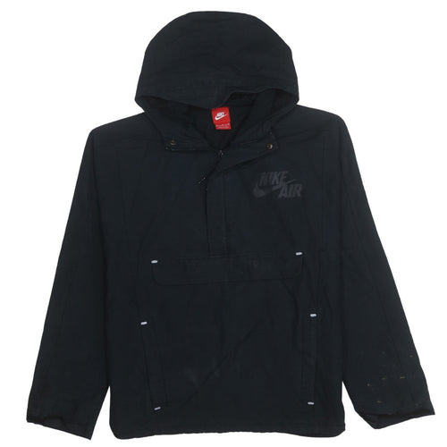 Nike Men’s Black Hooded Anorak Jacket Size M Windproof Lightweight