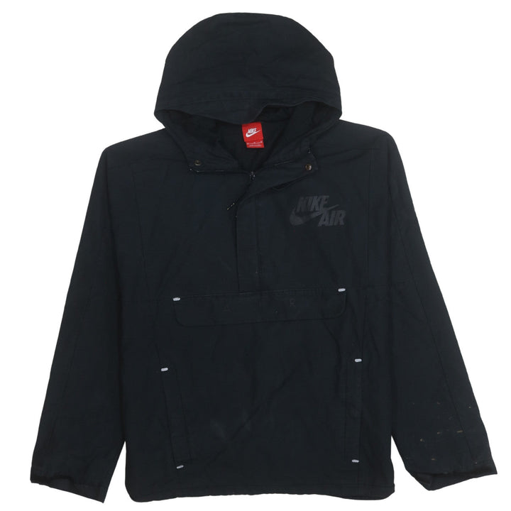 Nike Men’s Black Hooded Anorak Jacket Size M Windproof Lightweight