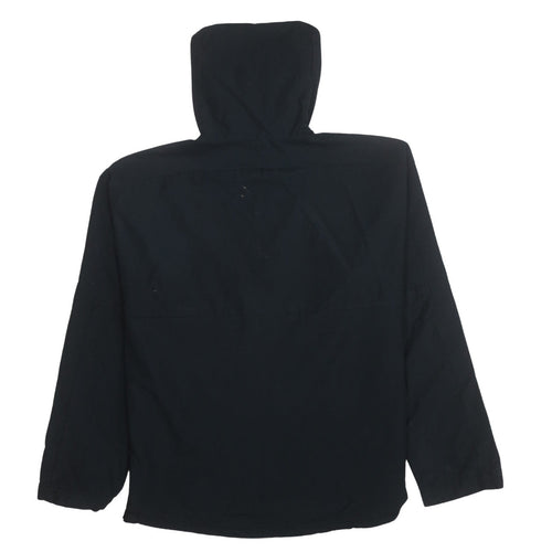 Nike Men’s Black Hooded Anorak Jacket Size M Windproof Lightweight