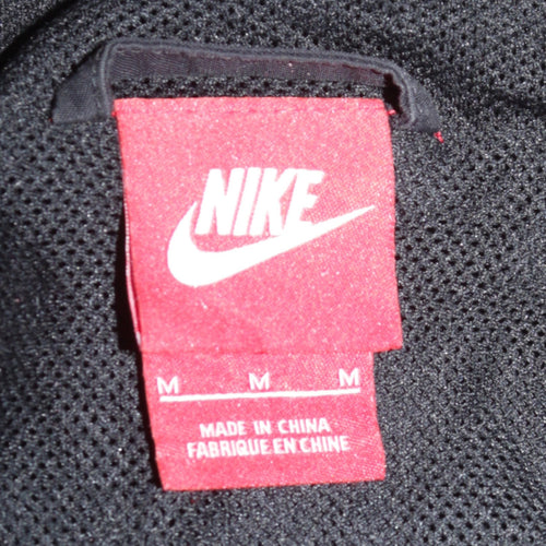 Nike Men’s Black Hooded Anorak Jacket Size M Windproof Lightweight