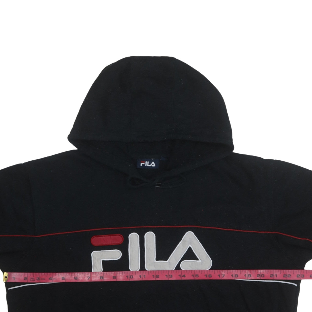FILA Women's Black Pullover Hoodie Medium Logo Sweatshirt