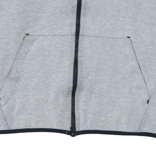 Nike Mens Grey Full Zip Hoodie M Lightweight Sportswear