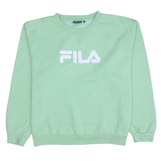 Fila Womens Mint Green XL Pullover Sweatshirt with Logo