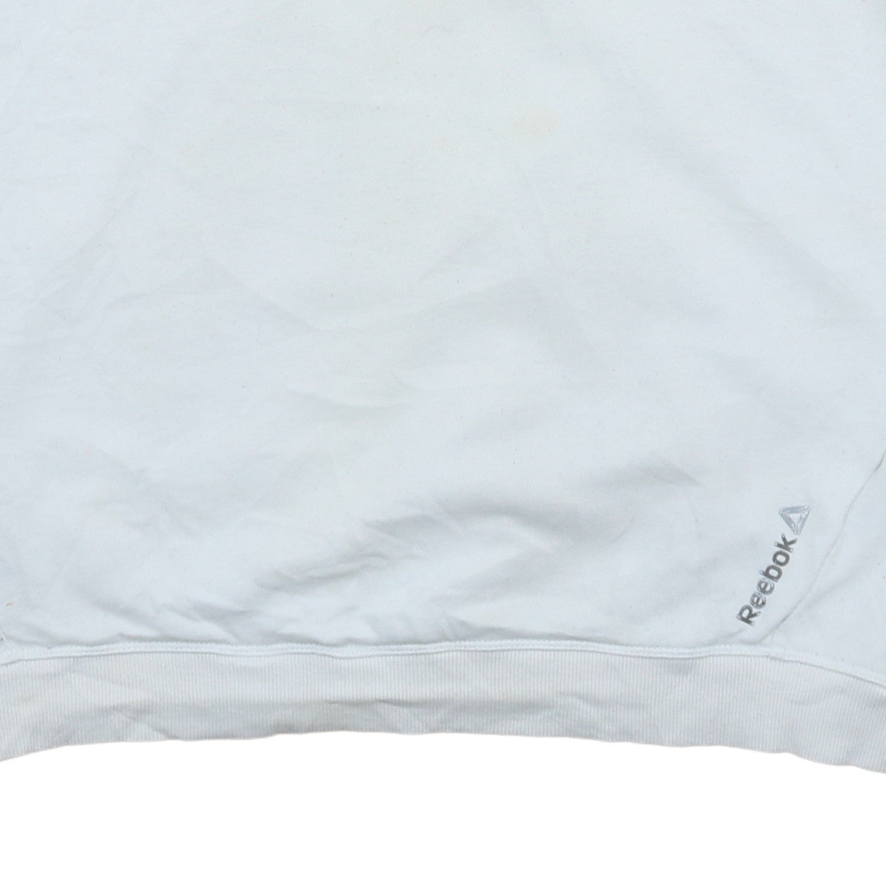 Reebok Womens White Orange Crew Neck Pullover Sweatshirt Size M
