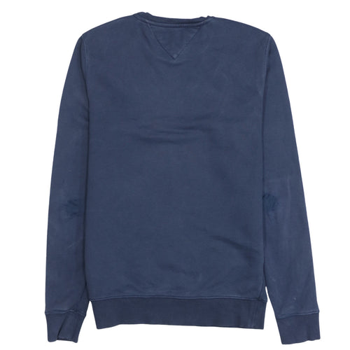 Tommy Jeans Men's Blue Crew Neck Logo Sweatshirt Size S