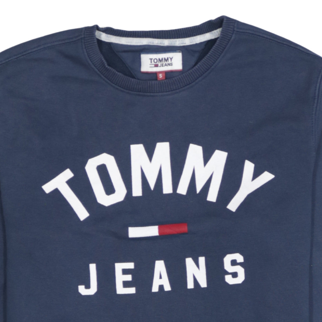 Tommy Jeans Men's Blue Crew Neck Logo Sweatshirt Size S