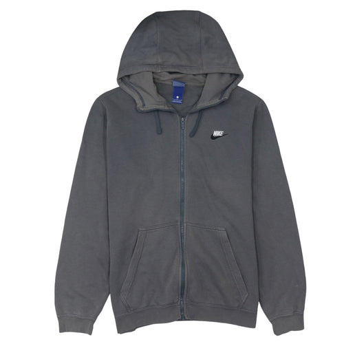 Nike Men's Grey Full Zip Hoodie L Regular Fit Sportswear