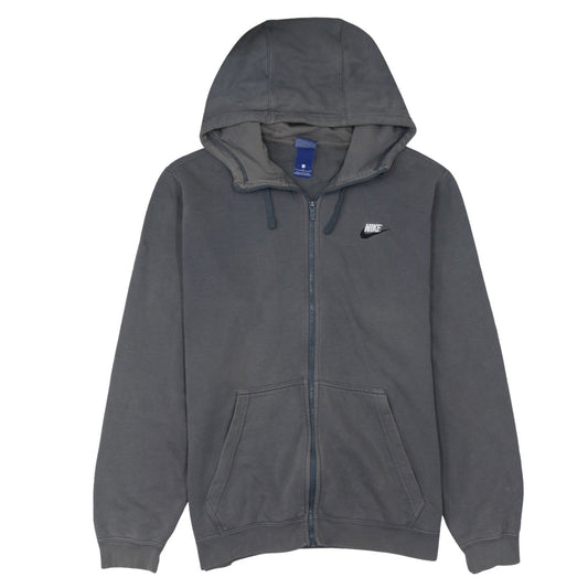 Nike Men's Grey Full Zip Hoodie L Regular Fit Sportswear