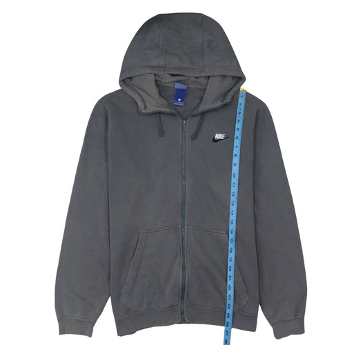 Nike Men's Grey Full Zip Hoodie L Regular Fit Sportswear
