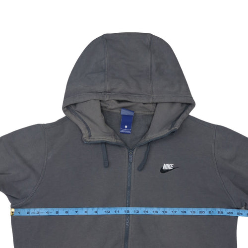 Nike Men's Grey Full Zip Hoodie L Regular Fit Sportswear