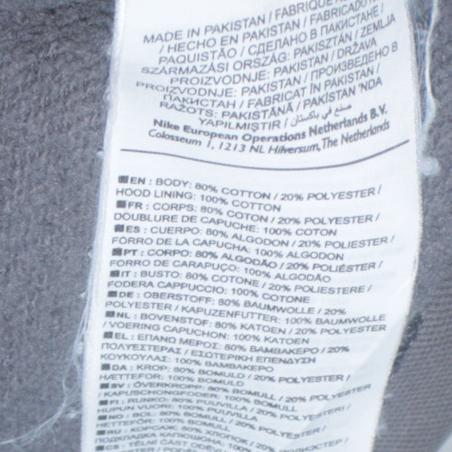 Nike Men's Grey Full Zip Hoodie L Regular Fit Sportswear
