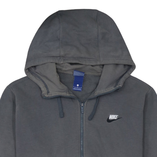 Nike Men's Grey Full Zip Hoodie L Regular Fit Sportswear
